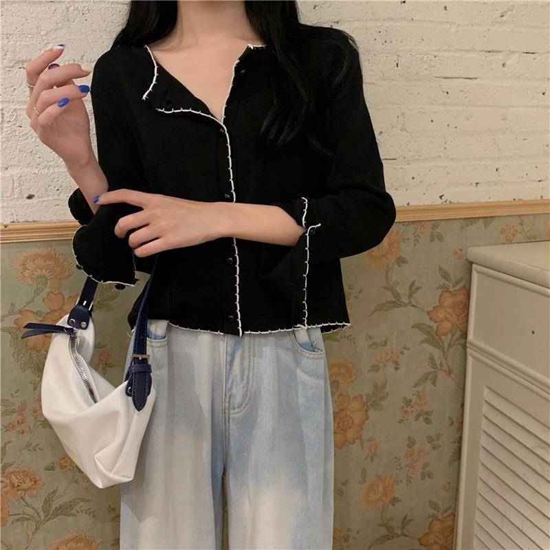 Áo Khoác Cardigan Cổ Tròn Thời Trang Mùa Thu Hàn Quốc Cho Nữ