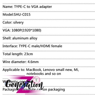 CÁP CHUYỂN USB TYPE-C RA VGA SSK SHU-C015
