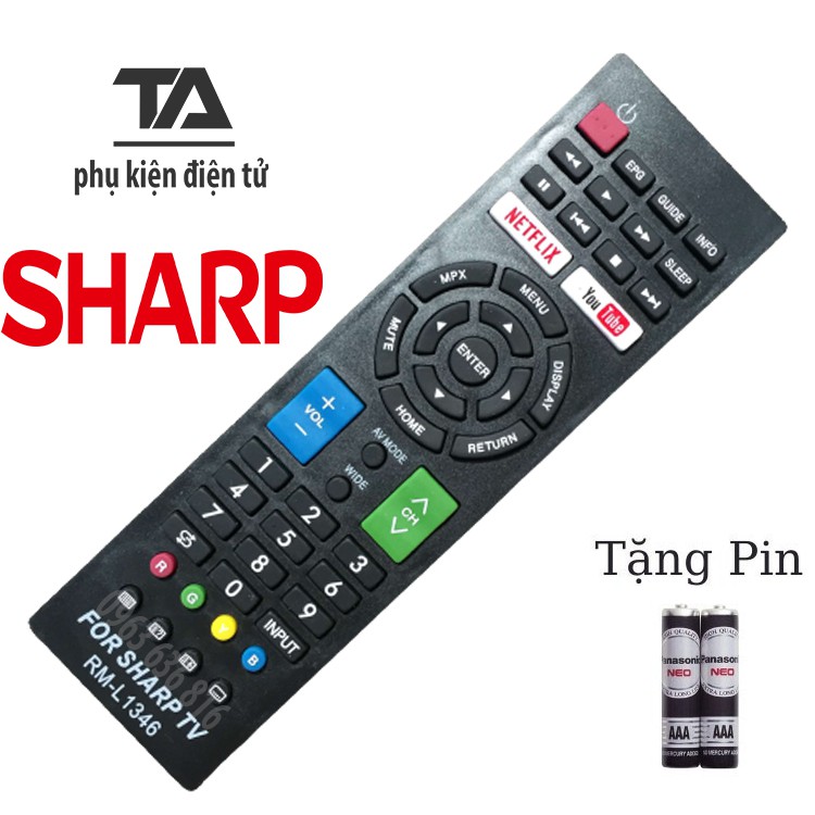 [FREESHIP 50K] ✔ REMOTE ĐIỀU KHIỂN TIVI SHARP SMART RM-L1346