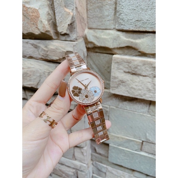 Đồng hồ nữ MICHAEL KORS MK3864, MK3865->2 màu: vàng & hồng