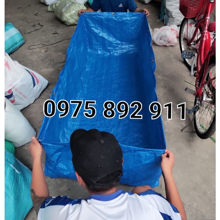 Bể bạt nuôi dế , nuôi giun quế 2x1x0,5 bạt vpc