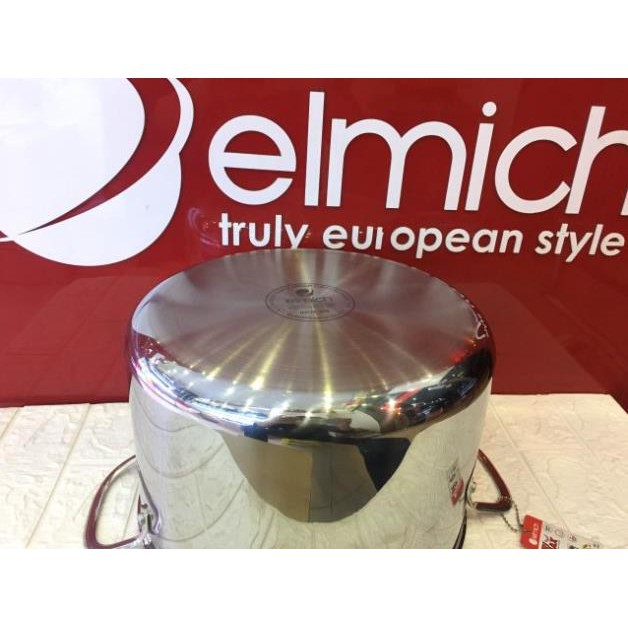 Elmich Nồi luộc gà inox elmich trimax 3 lớp đáy liền size 28cm