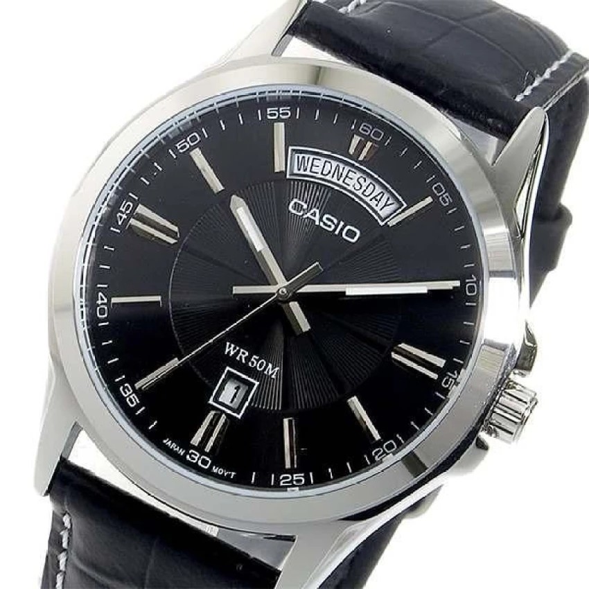 Đồng hồ nam dây da Casio chính hãng Anh Khuê MTP-1381L-1AVDF