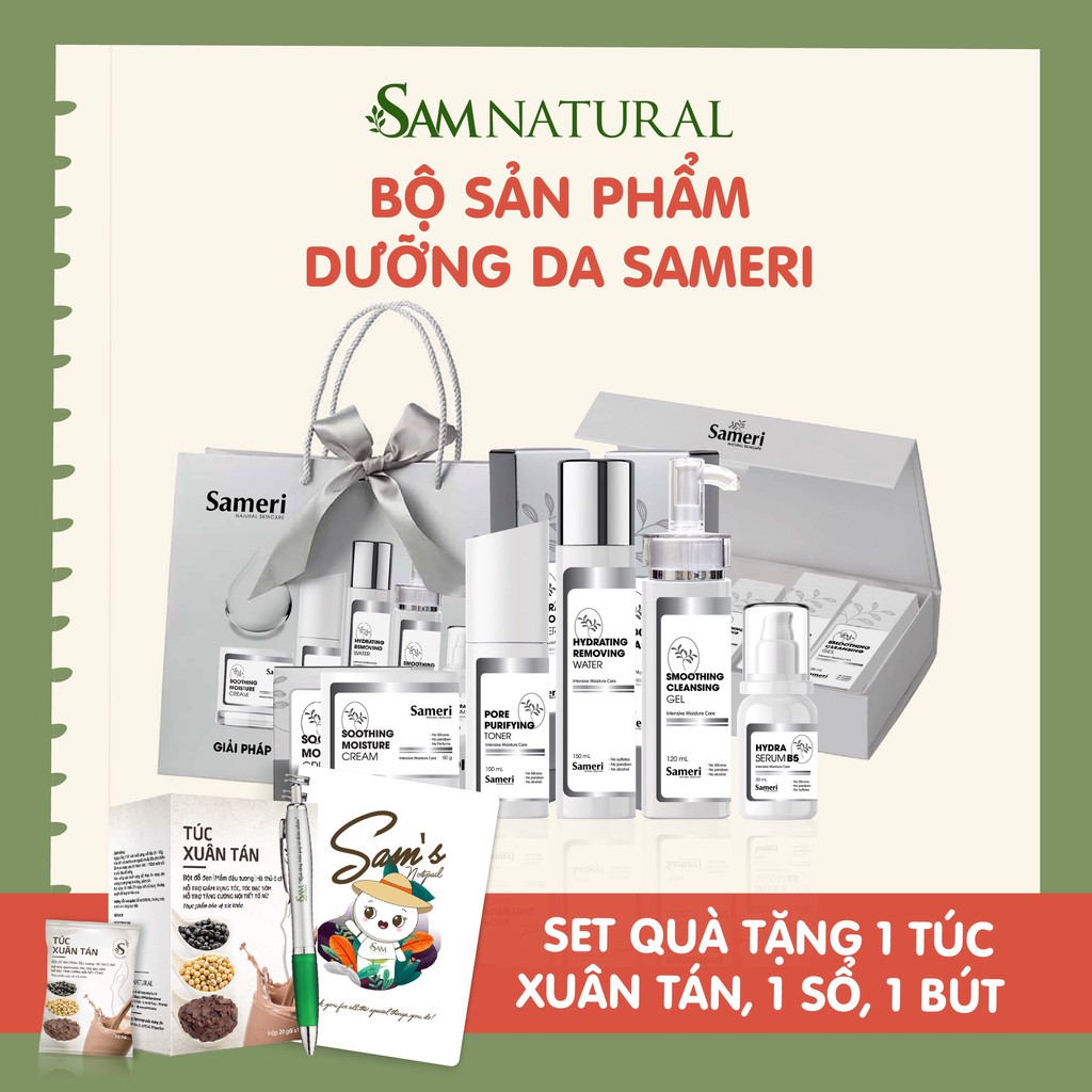 Bộ Skincare Chăm Sóc Da Nhạy Cảm, An Toàn Lành Tính Cho Bà Bầu Và Mẹ Sau Sinh Sameri Sam Natural