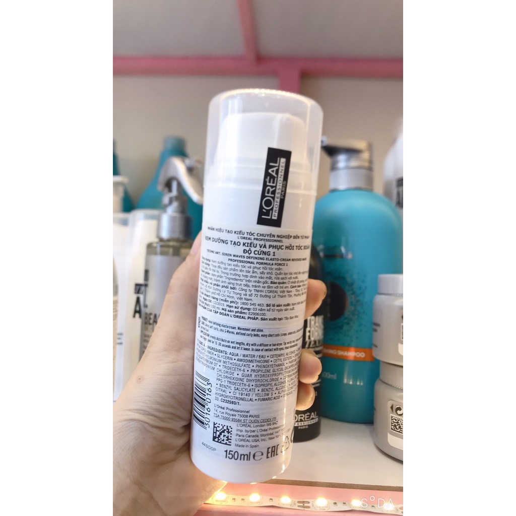 Kem dưỡng sóng xoăn loreal siren waves 150ml