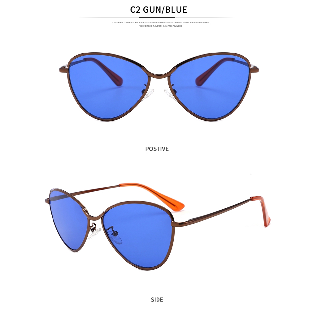 Kính mát SAMJUNE gọng tam giác phong cách hoài cổ thời trang cho nữ