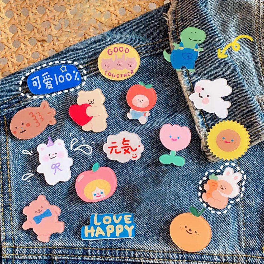 Huy Hiệu Cài Áo Hình Hoạt Hình Sáng Tạo Dành Cho Học Sinh Nữ