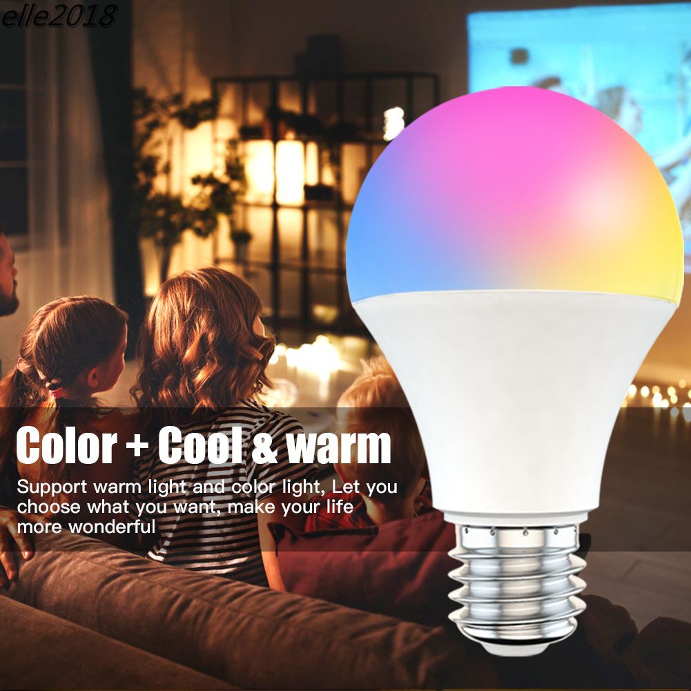 Bóng Đèn Thông Minh 15w Wifi E27 B22 Rgb + Cct Điều Khiển Bằng Giọng Nói Với Alexa Google Home