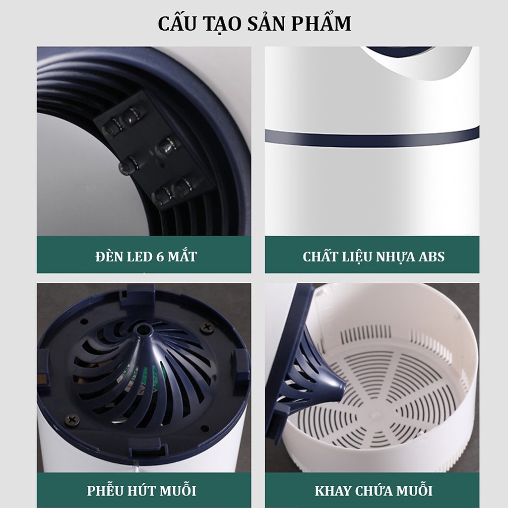 Đèn Bắt Muỗi Hình Trụ Cổng USB, Kiểu Dáng Siêu Đẹp, Máy Bắt Muỗi Thông Minh Công Nghệ Đèn Led, Siêu Khuyến Mại