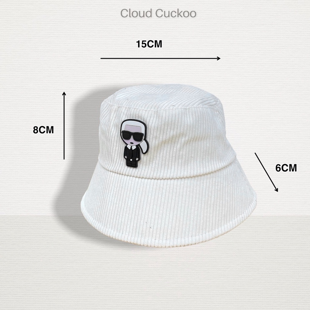 Mũ Bucket Hat Hình Thám Tử Chất Nhung Gân Tăm Bền Đẹp - Mã Số: MBK1102