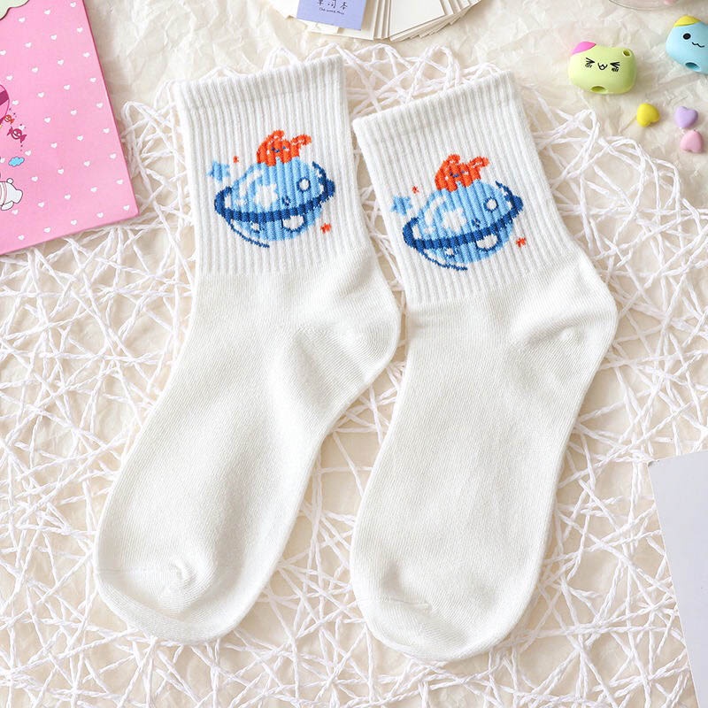 Tất vớ cổ cao họa tiết hình thú dễ thương, set 5 đôi tất vớ nữ Hàn Quốc - Sope Shop