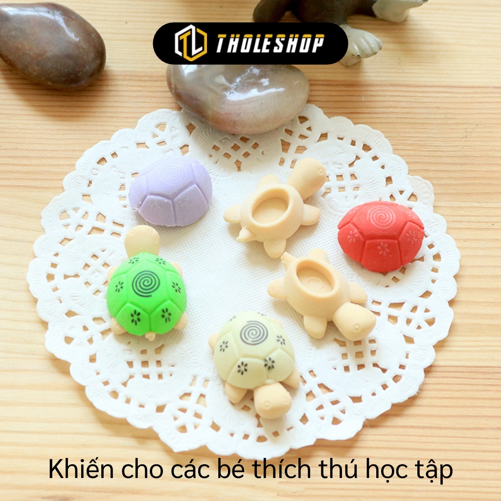 Gôm Tẩy Cute - Combo Cục Gôm Tẩy Bút Chì Hình Chú Rùa Nhiều Màu Cho Bé 8233