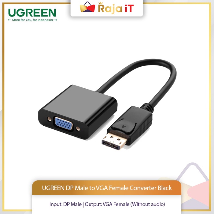 Cáp chuyển đổi Ugreen DP sang VGA - Màu đen