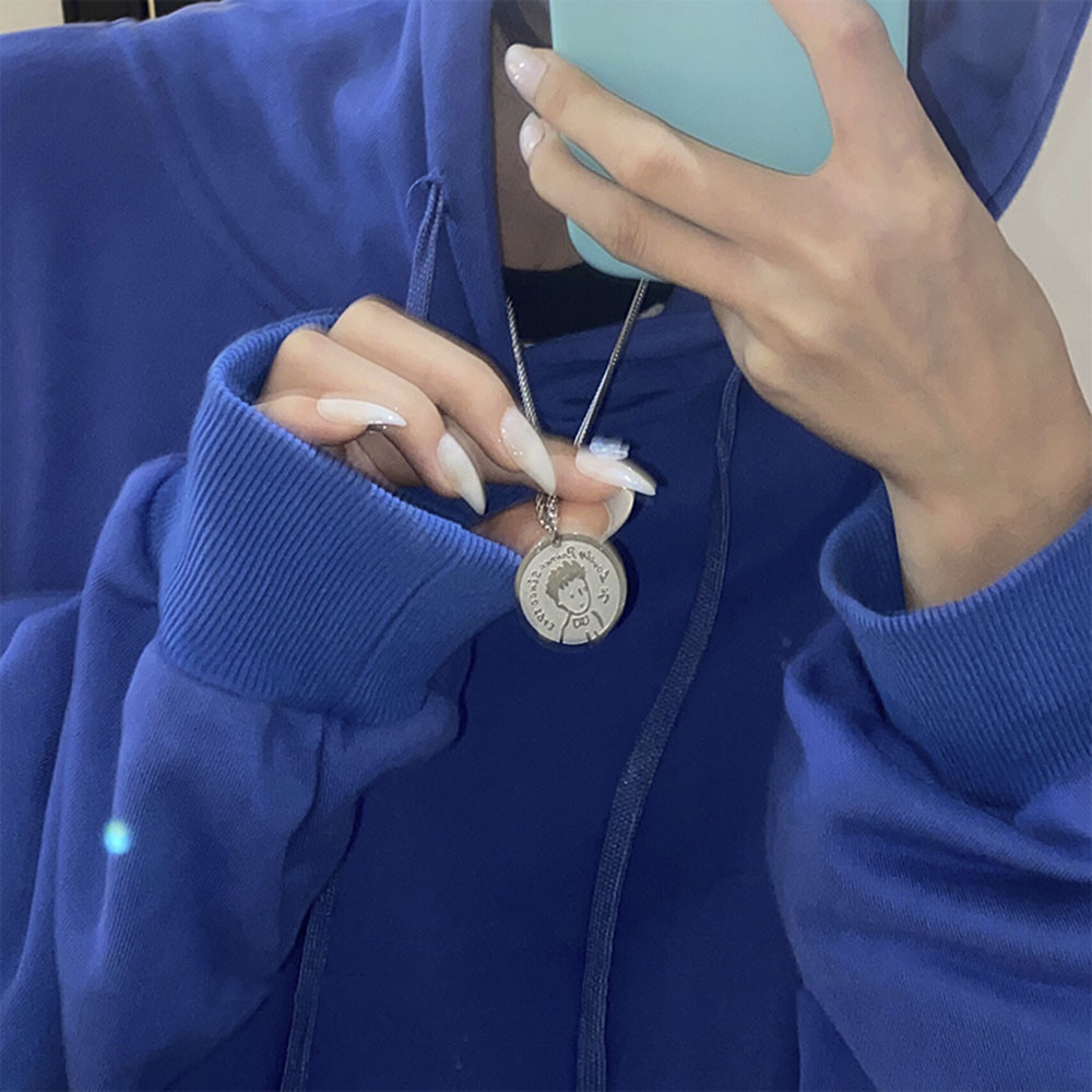 Prince Round Brand Pendant Chain Necklace Men Women Trendy Hip-hop Letters Necklaces Jewelry