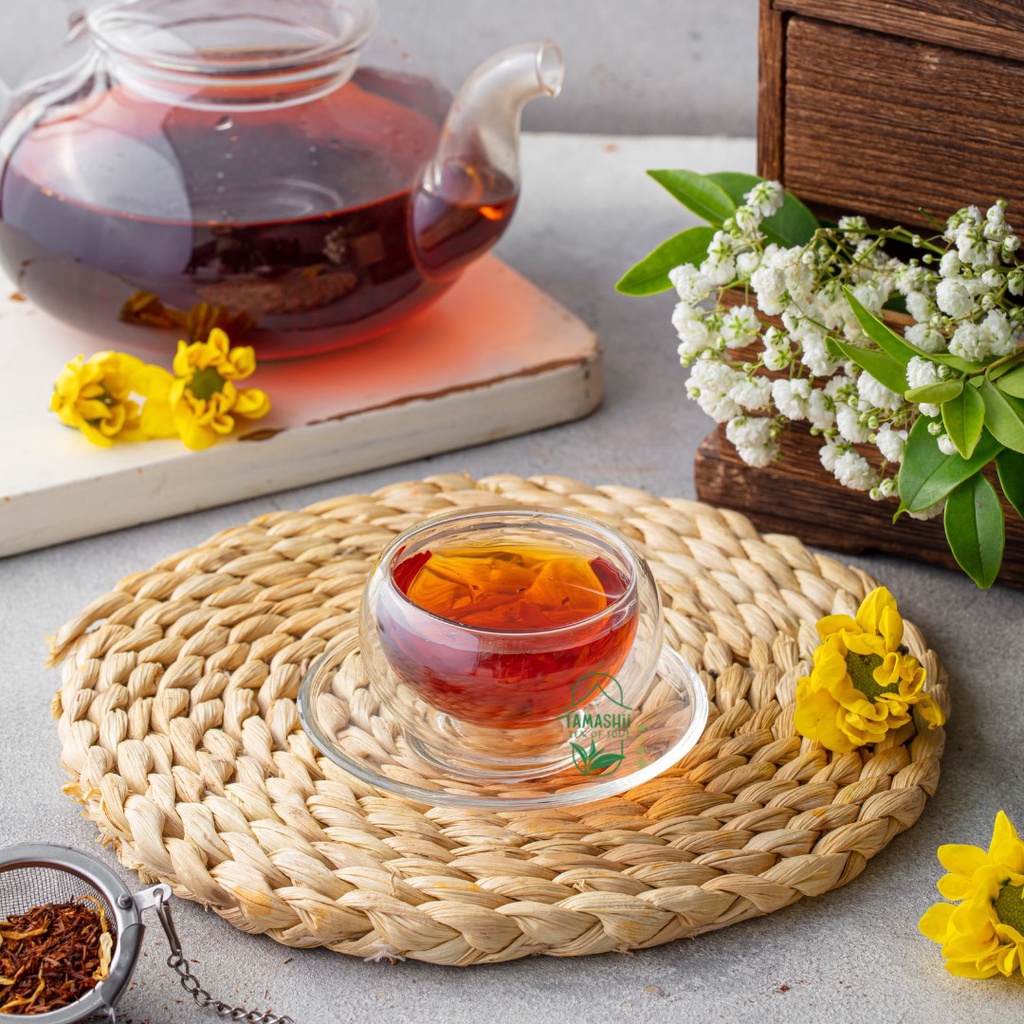 Trà thảo mộc Vanilla Rooibos - Trà Rooibos thượng hạng, cánh hoa cúc