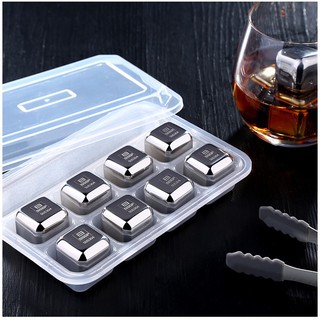 Đá lạnh không tan 8 viên inox 304 - SSGP - 2.5x2.5cm 29g