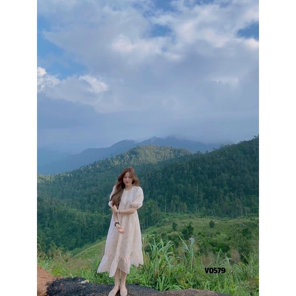 ĐẦM HOA DÁNG DÀI FREE SIZE CÔNG CHÚA