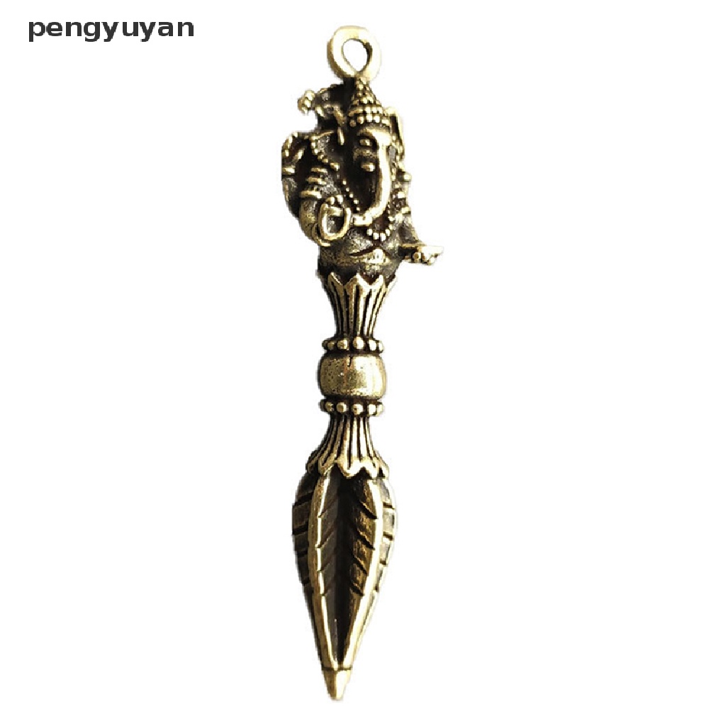 Mặt Vòng cổ Bằng Đồng Nguyên Chất Hình Chú Voi Thần Tài Lộc Giàu Có Cho Móc Khóa