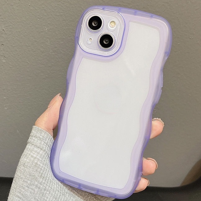 Ốp Điện Thoại Viền Lượn Sóng Màu Trơn Đơn Giản Cho iphone 12 13 11 Pro Max X Xs Max Xr
