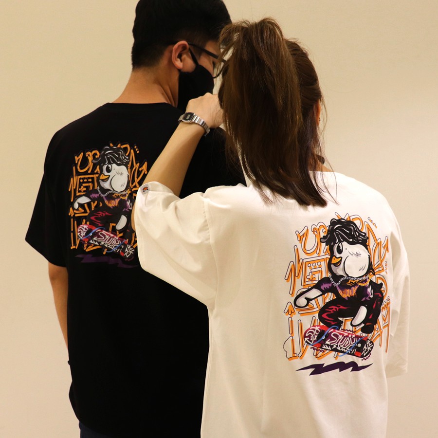 Áo phông Unisex Local Brand - Slyduck.vn On Skateboard T-Shirt áo thun cotton 100% nam nữ form rộng oversize