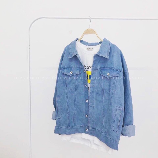 DENIM JACKET - ÁO KHOÁC BÒ OVERSIZE UNISEX ✨💫🌟