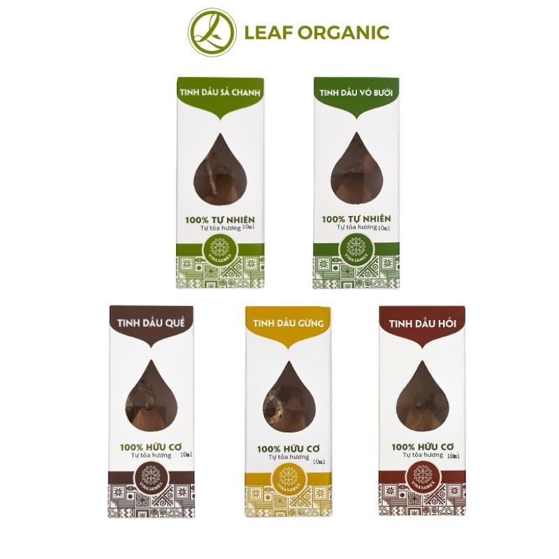 Tinh dầu tự tỏa hương vinasamex 10ml hương quế, hồi, gừng hữu cơ và tinh dầu sả chanh, vỏ bưởi tự nhiên