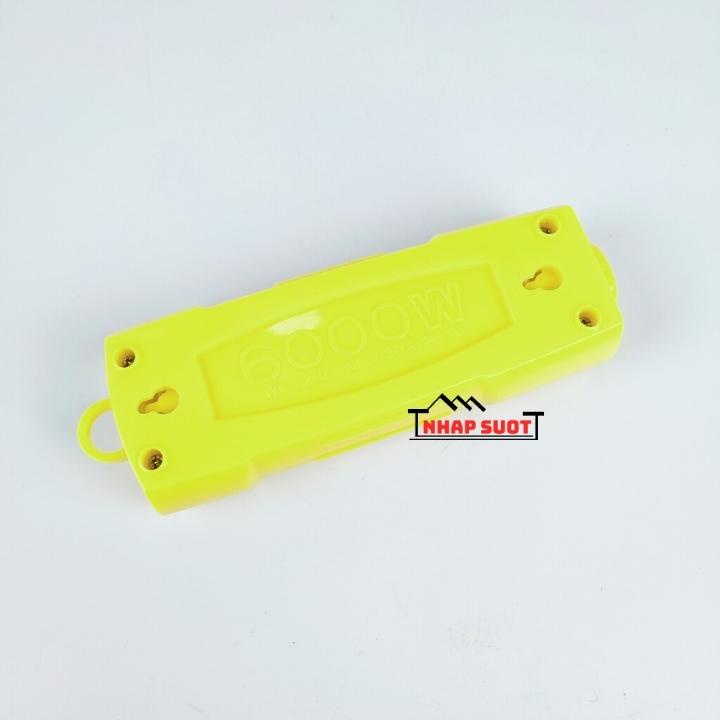 Ổ cắm điện chịu tải 6000W ELITON 3 ổ cắm, lõi sứ chịu nhiệt,vỏ nhựa chịu va đập, nhựa PC chống cháy, lò xo chống mô ve