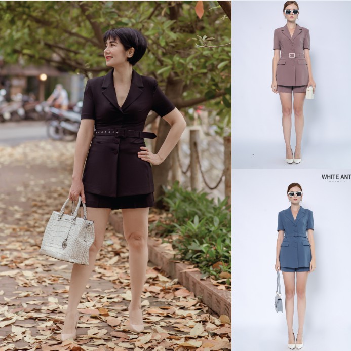 Quần Sooc Nữ WHITE ANT Thiết Kế Xếp Ly Trước Có Kèm Đai Eo Trẻ Trung, Chất Liệu Cao Cấp Chống Nhăn Xù 250901001