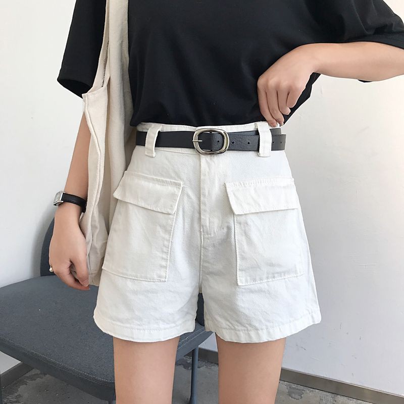 [Size S]Quần Shorts Khaki nữ lưng cao Ulzzang Quảng Châu QNJ37