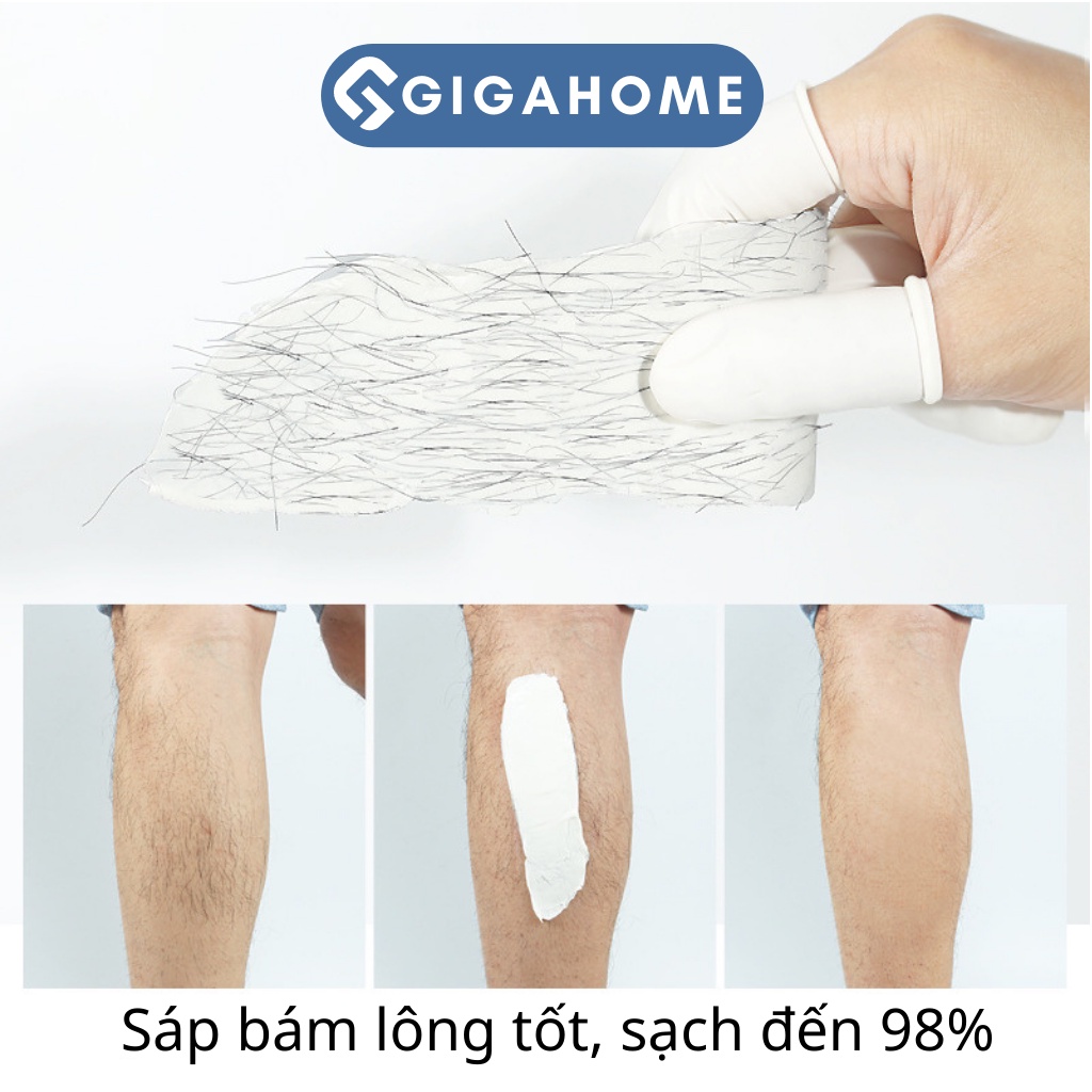 Sáp Wax Lông Nóng Sữa Dừa Cao Cấp GIGAHOME Siêu Bám Lông, Dùng Cho Da Nhạy Cảm Tặng Que