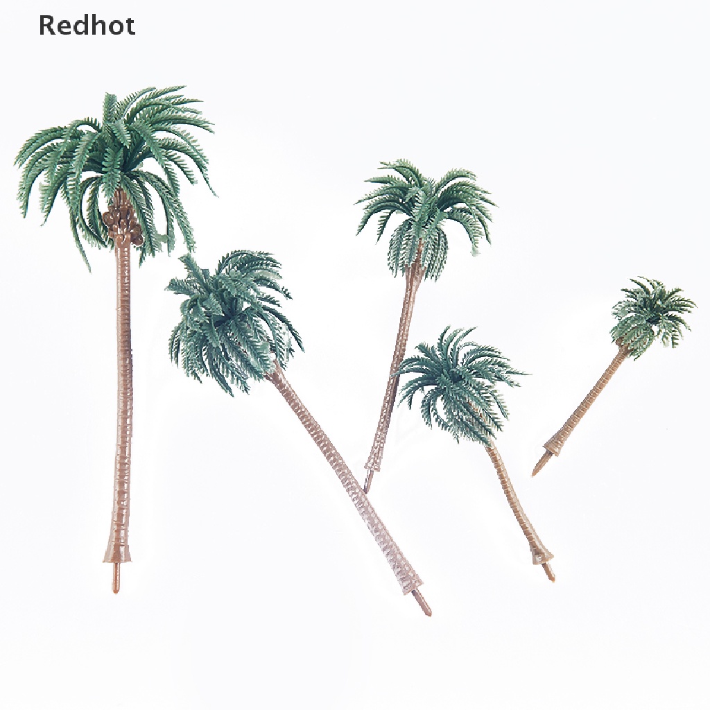 Bộ 5 Mô Hình Cây Dừa Nhân Tạo Bằng Nhựa Dùng Trang Trí