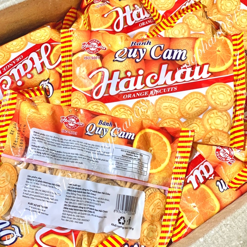 Bánh quy cam Hải Châu (gói 130g)