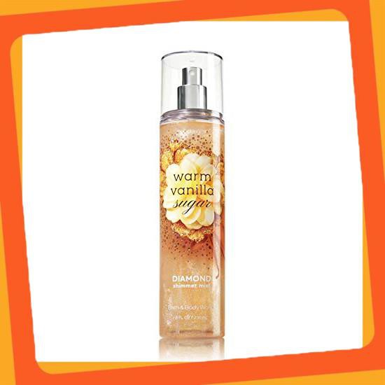 Xịt Thơm Body 💘 Xịt thơm có nhũ Bath and Body Works - Warm Vanilla Sugar Shimmer