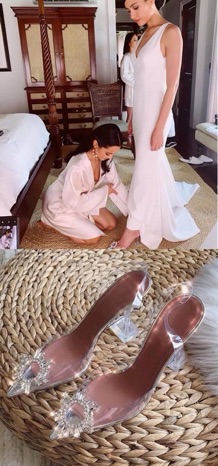 (ORDER) Cao gót quai trong đính đá BIG SIZE (34-45)