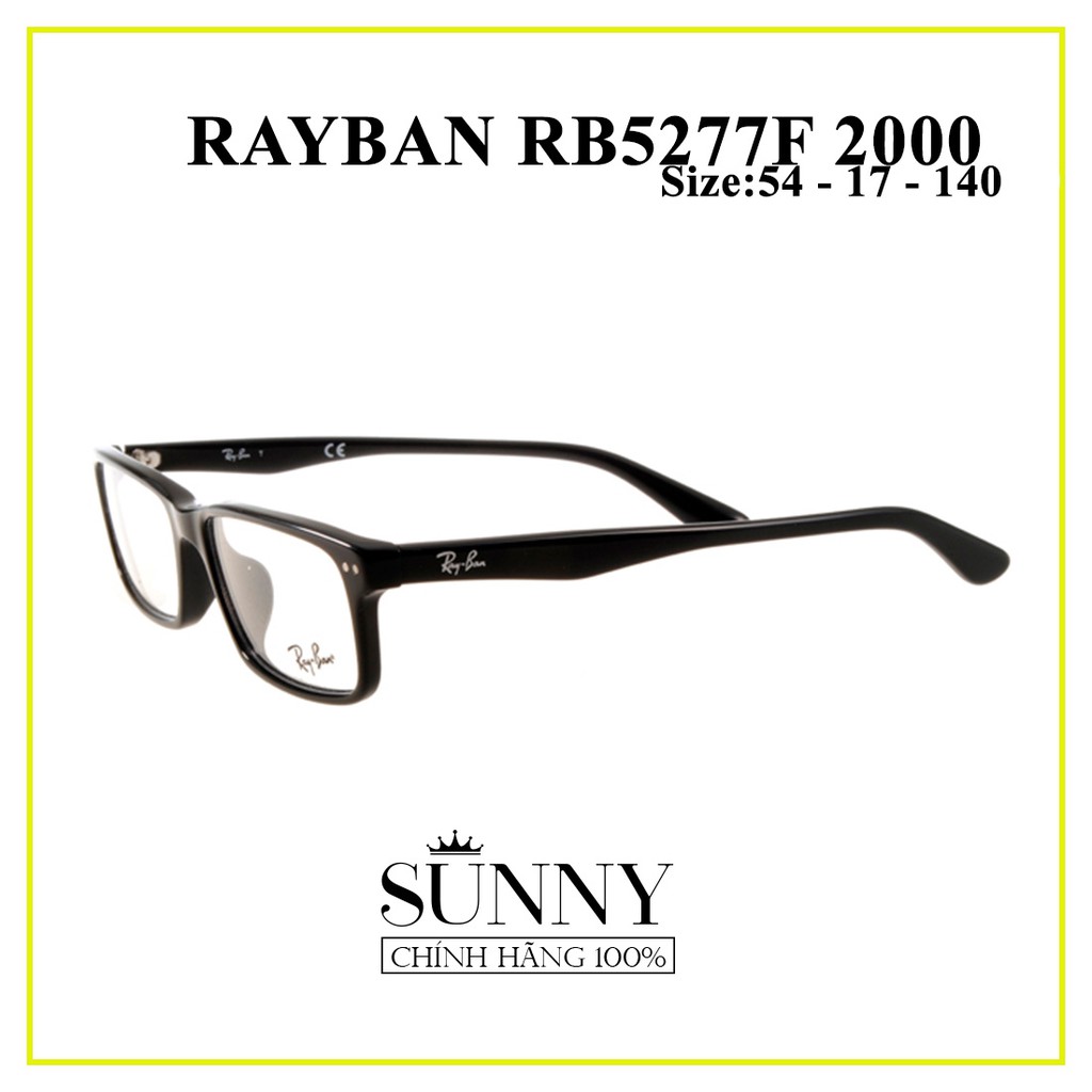 Gọng kính rayban RB5277F-2000 kèm tem thẻ bảo hành chính hãng, bảo hành toàn quốc