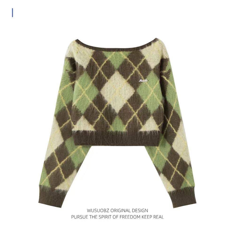 Áo Sweater Dệt Kim Dáng Rộng Thời Trang Mùa Thu Đông Ấm Áp
