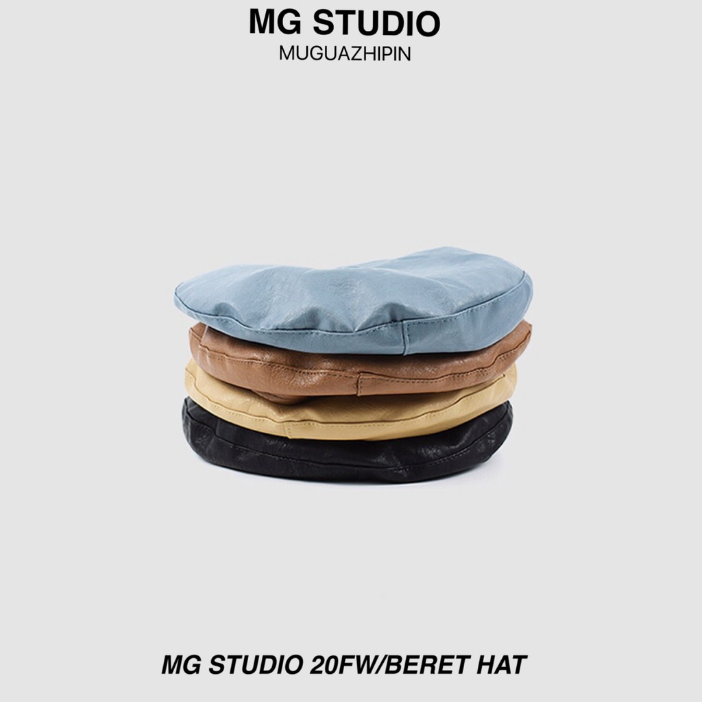 Mũ Nồi MG STUDIO Chất Liệu Da Chóp Phẳng