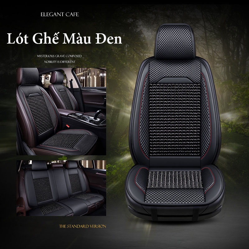 Bọc Ghế Ô Tô Hạt Gỗ - Lót Ghế Ô Tô Hạt Gỗ Massage Chống Nóng, Áo Ghế Ô Tô Lót Liền Hạt Gỗ Masa Lưng Chất Liệu Da Cao Cấp