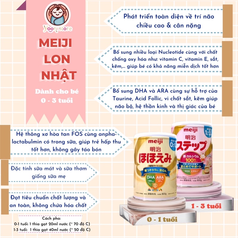 Sữa bột Meiji nội địa Nhật