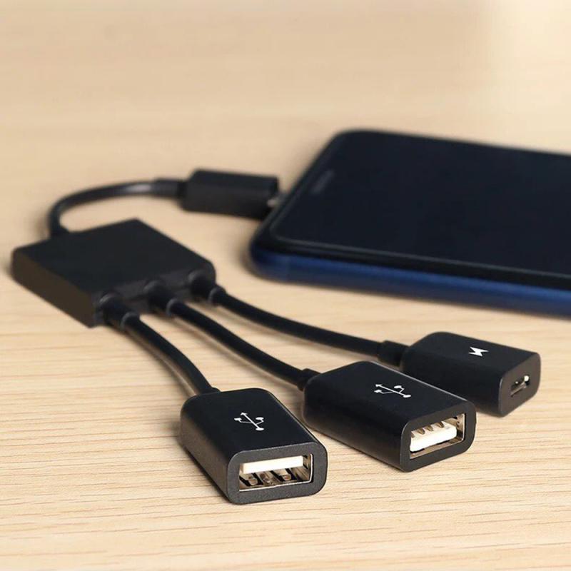 Cáp Chuyển Đổi KEBIDUMEI Micro USB Sang Cổng OTG USB 3 Trong 1