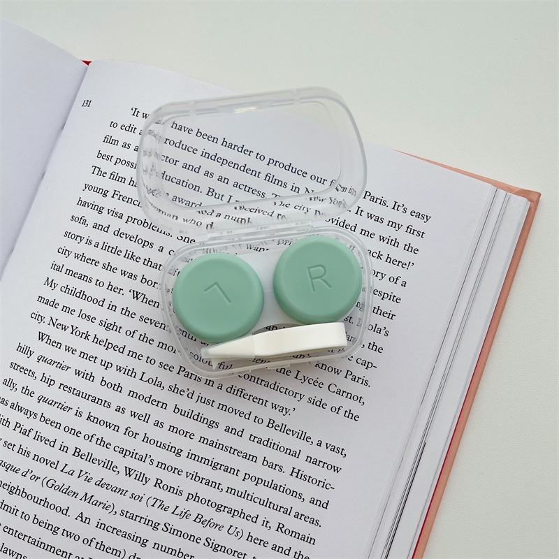 Hộp Đựng Kính Áp Tròng Di Động Họa Tiết Dễ Thương ins Salt Series Companion