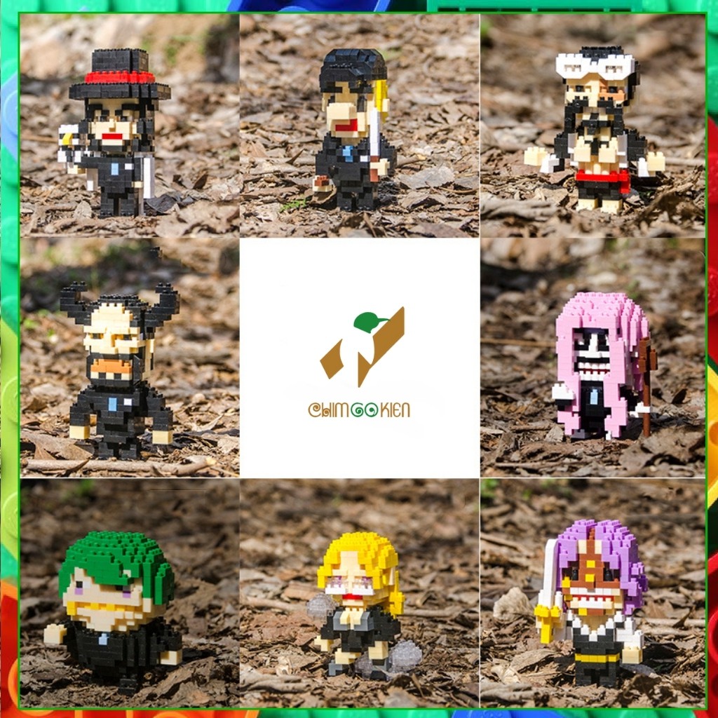 Mô hình one piece lego 3d nhóm sát thủ CP9 đồ chơi lắp ráp one piece 200-400 chi tiết