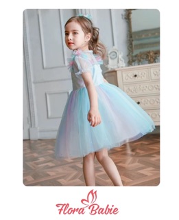 🦋Đầm Váy Công Chúa Xanh Cầu Vồng 🦋