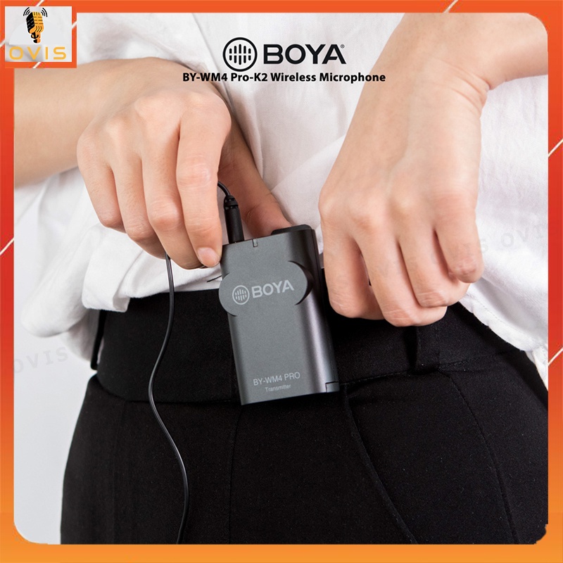 Micro Cài Áo Không Dây Cho Điện Thoại, Máy Ảnh Boya BY-WM4 Pro / Pro-K2