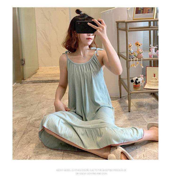 Đầm ngủ kiểu công chúa phong cách mùa hè thời trang xinh xắn cho nữ