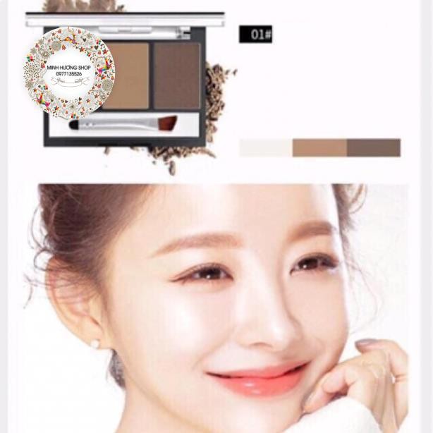 Phấn tạo khối - tán mày Lameila 3 ô siêu tiện lợi | BigBuy360 - bigbuy360.vn