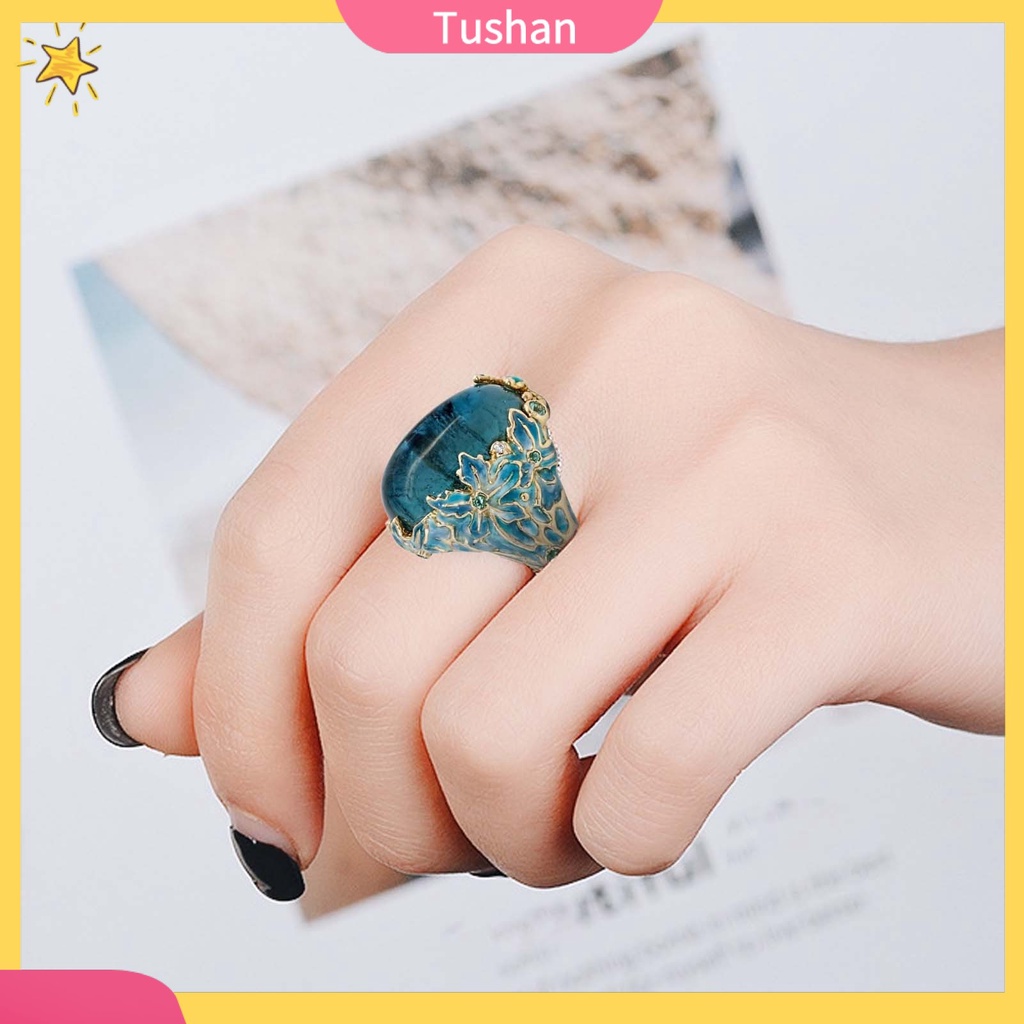 [Ts] Nhẫn xoay chống rỉ sét viền mịn cho nữ hàng ngày