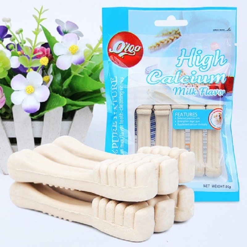 Xương gặm orgo cho chó_xương gặm bổ sung canxi, dinh dưỡng, huấn luyện chó_túi 90gram_nhiều vị