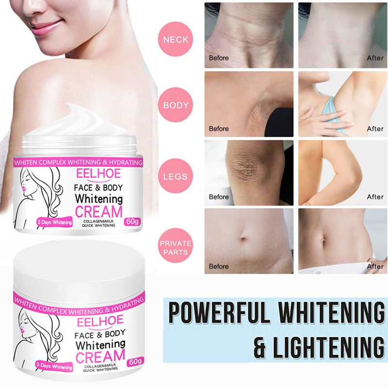 Kem dưỡng trắng da giảm thâm nách khử mùi làm sáng da body cấp ẩm Qiansoto Whitening Underarm Moisturizing Lotion Body Cream