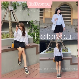 Set áo babydoll buộc nơ kèm chân váy xếp ly